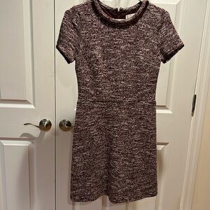 Tweed style short sleeve dress in 0
